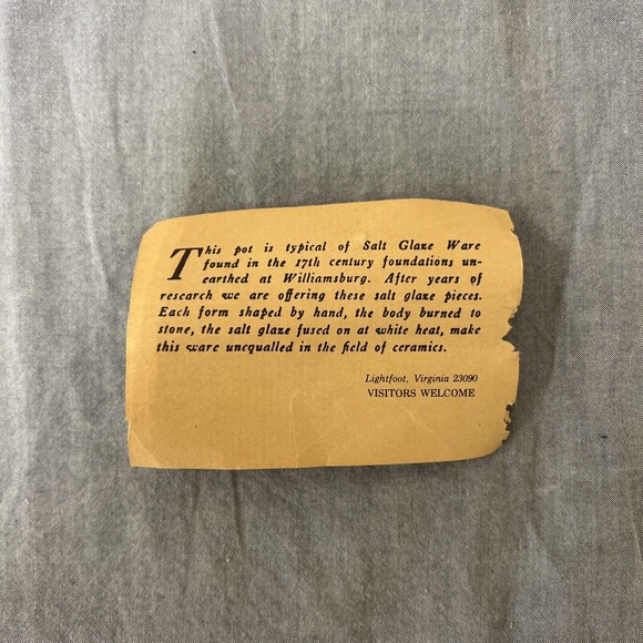 Mini Williamsburg Salt Glaze Stoneware Pitcher Salt Glaze 4.5" Cobalt Blue Grey - Picture 8 of 10